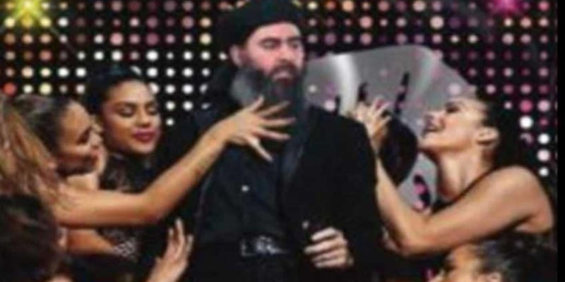 ما قصة صورة أبو بكر البغدادي محاطا بعدد من الراقصات التي ظهرت بموقع داعش الرسمي؟
